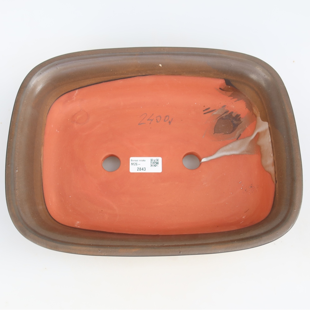 Ceramiczna miska  33,5 x 26 x 8 cm, kolor brązowy