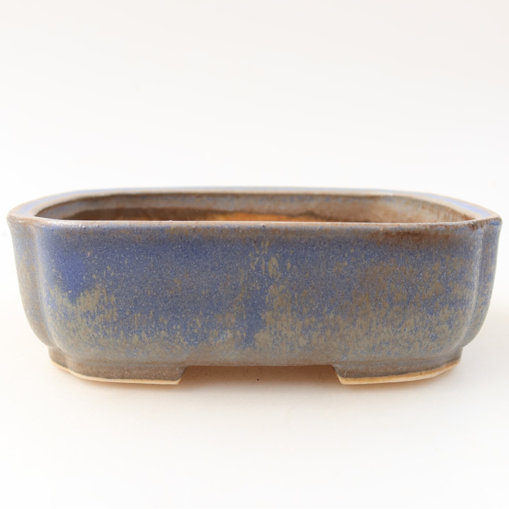 Ceramiczna miska do bonsai 13,5 x 12 x 4 cm, kolor niebieski