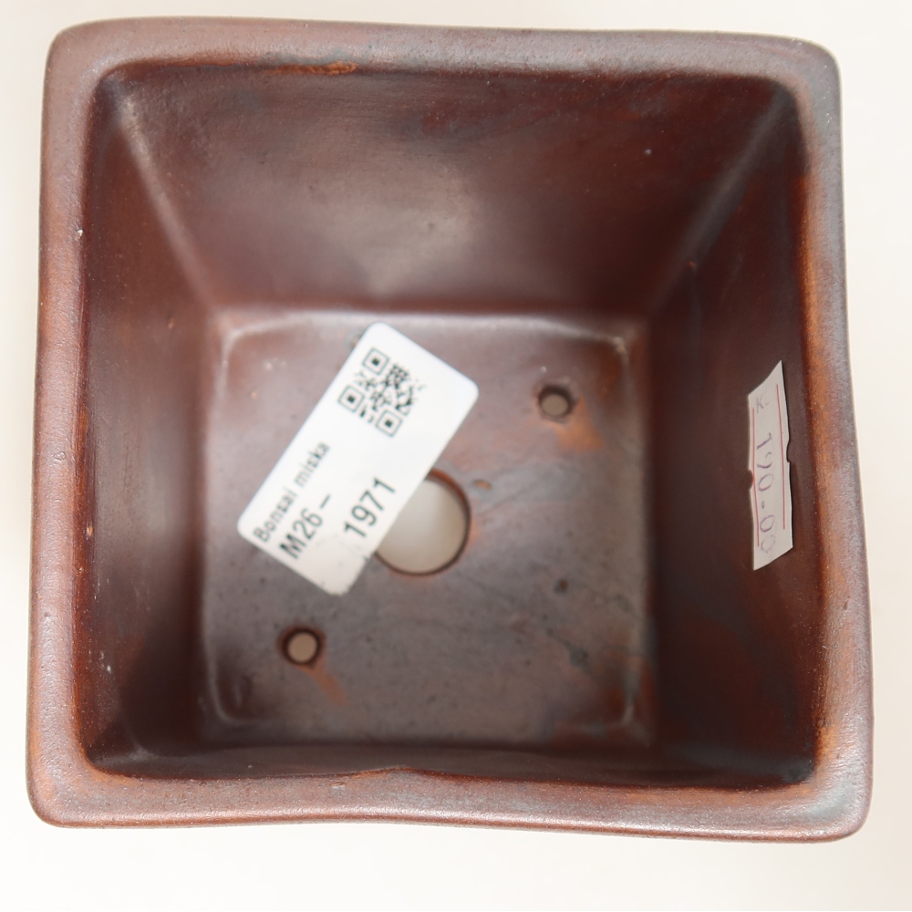 Ceramiczna miska do bonsai 9 x 9 x 8,5 cm, kolor metaliczny