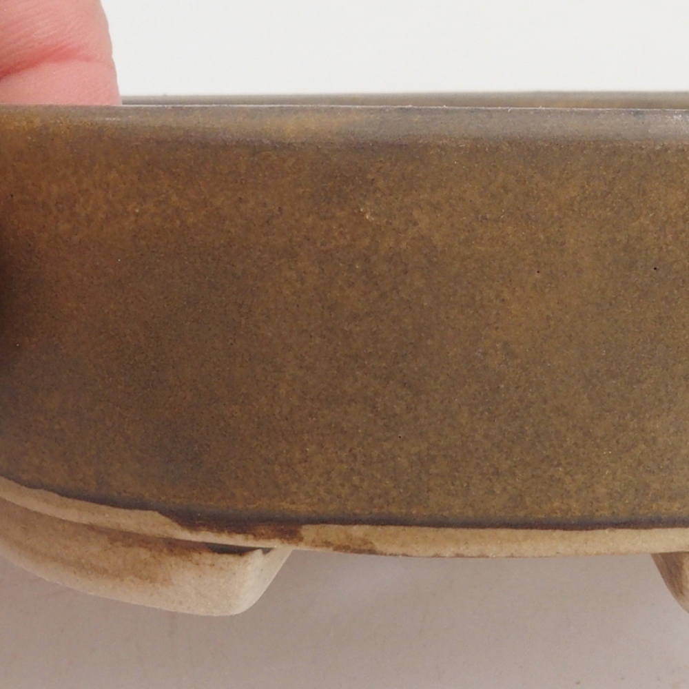 Ceramiczna miska do bonsai 9,5 x 8 x 3 cm, kolor brązowy