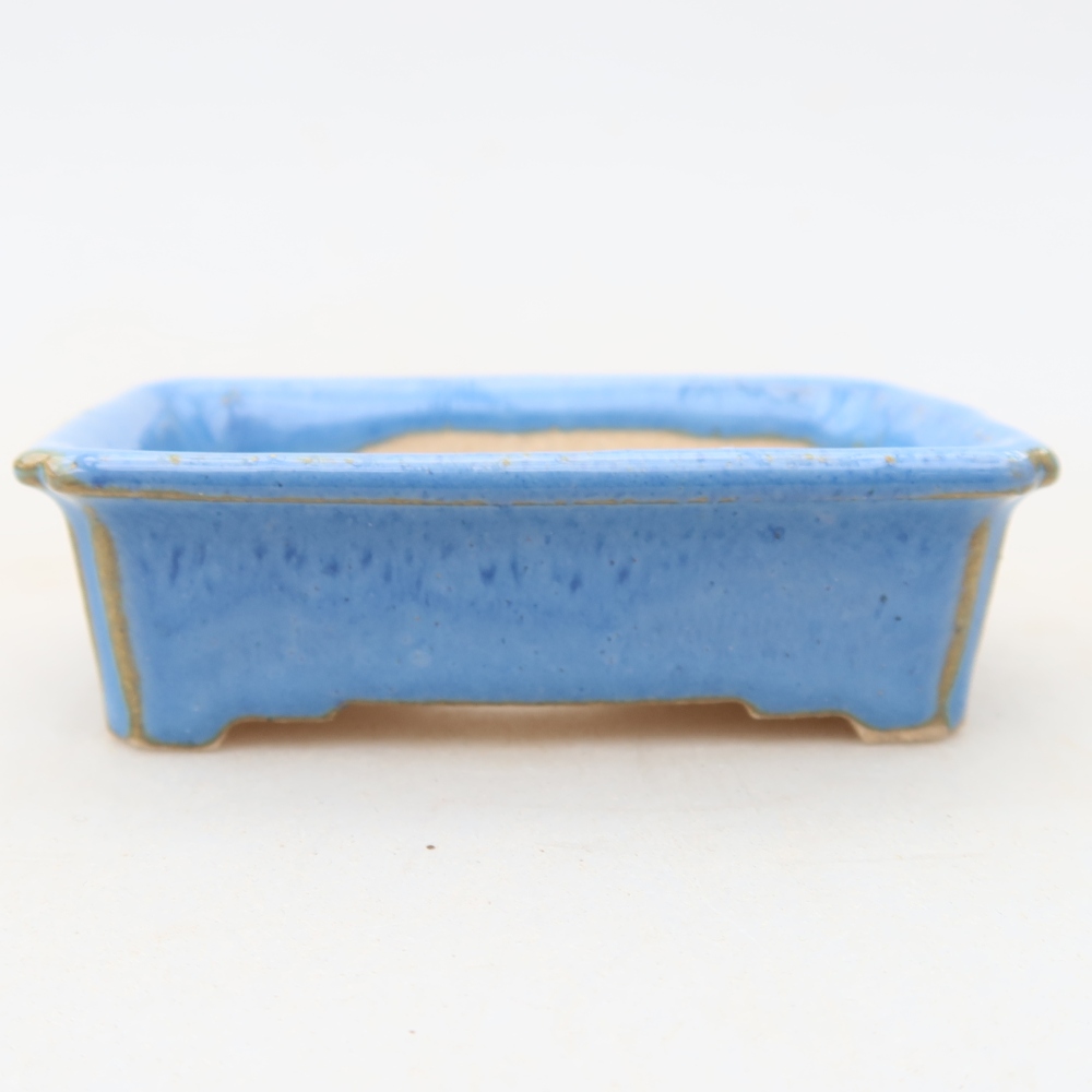 Ceramiczna miseczka do bonsai 7 x 5 x 2 cm, kolor niebieski