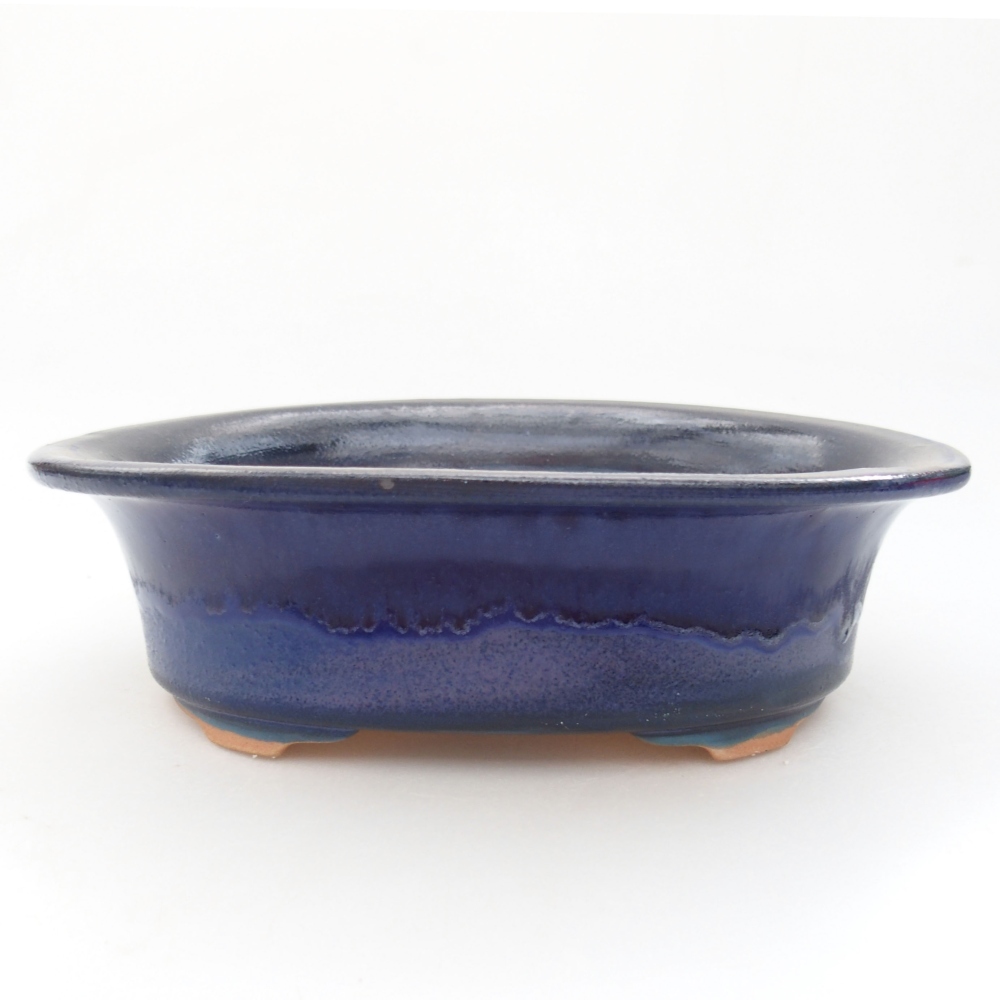 Ceramiczna miska bonsai 23 x 18 x 6,5 cm, kolor niebieski
