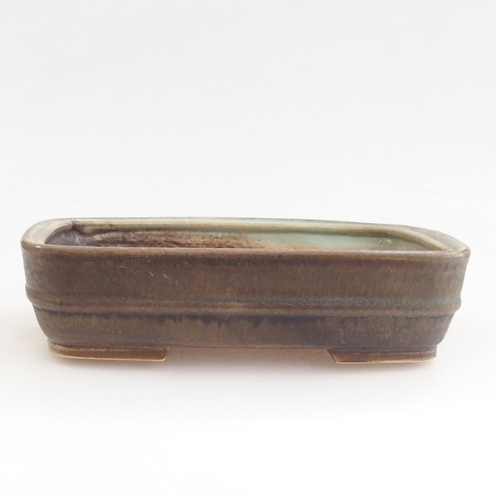 Ceramiczna miska do bonsai 21,5 x 17,5 x 5,5 cm, brązowa