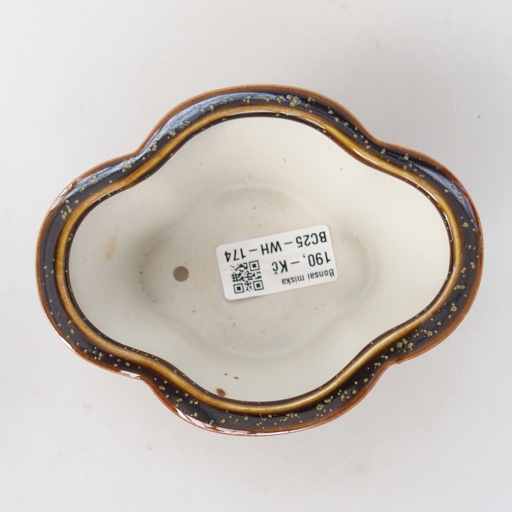 Ceramiczna miska do bonsai 12,5 x 10 x 5,5 cm, żółta