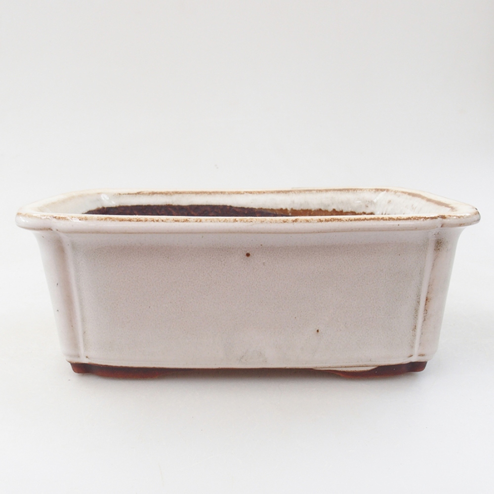 Ceramiczna miska bonsai 17 x 13 x 6 cm, kolor biały