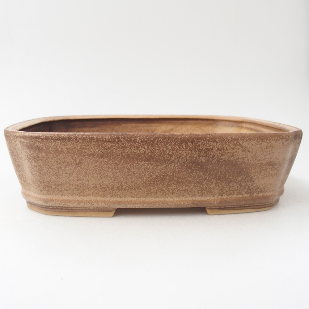 Ceramiczna miska na bonsai 24,5 x 21,5 x 6,5 cm, kolor beżowy