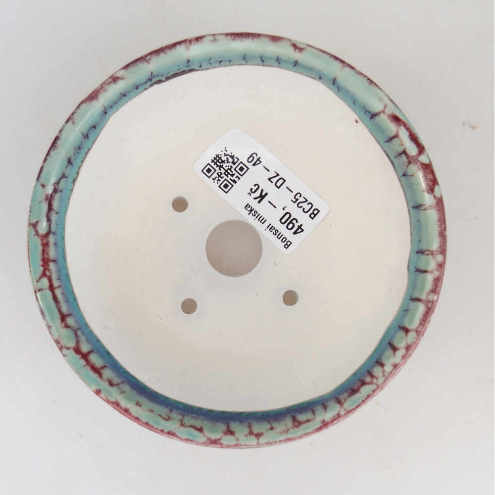 Ceramiczna miska do bonsai 10,5 x 10,5 x 5 cm, zielona