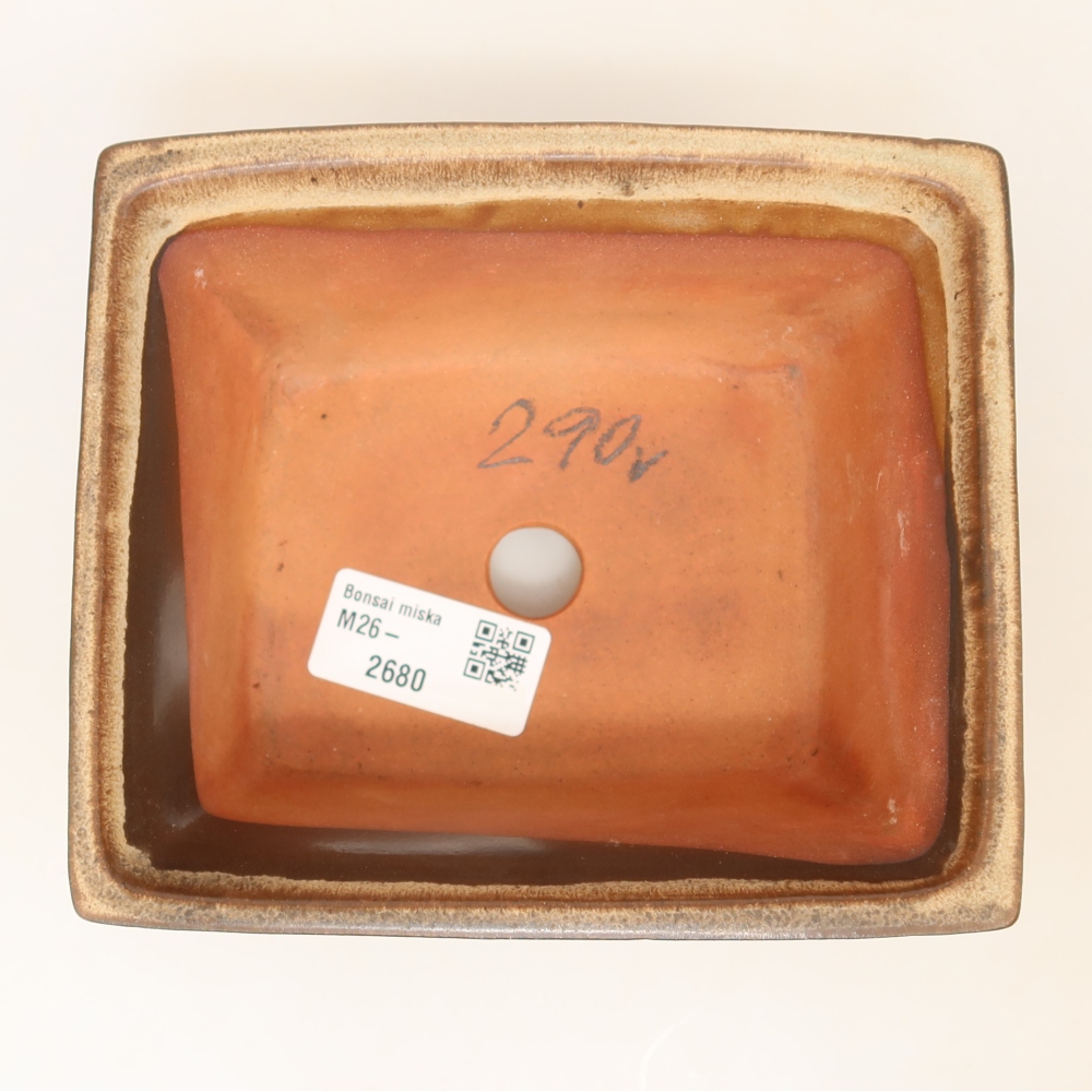 Ceramiczna miska  14,5 x 12,5 x 7 cm, kolor brązowy