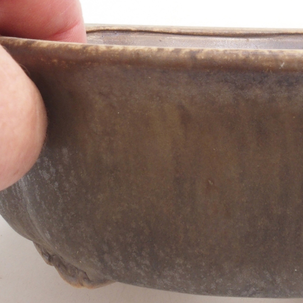 Ceramiczna miska do bonsai 18 x 17 x 6 cm, kolor brązowy