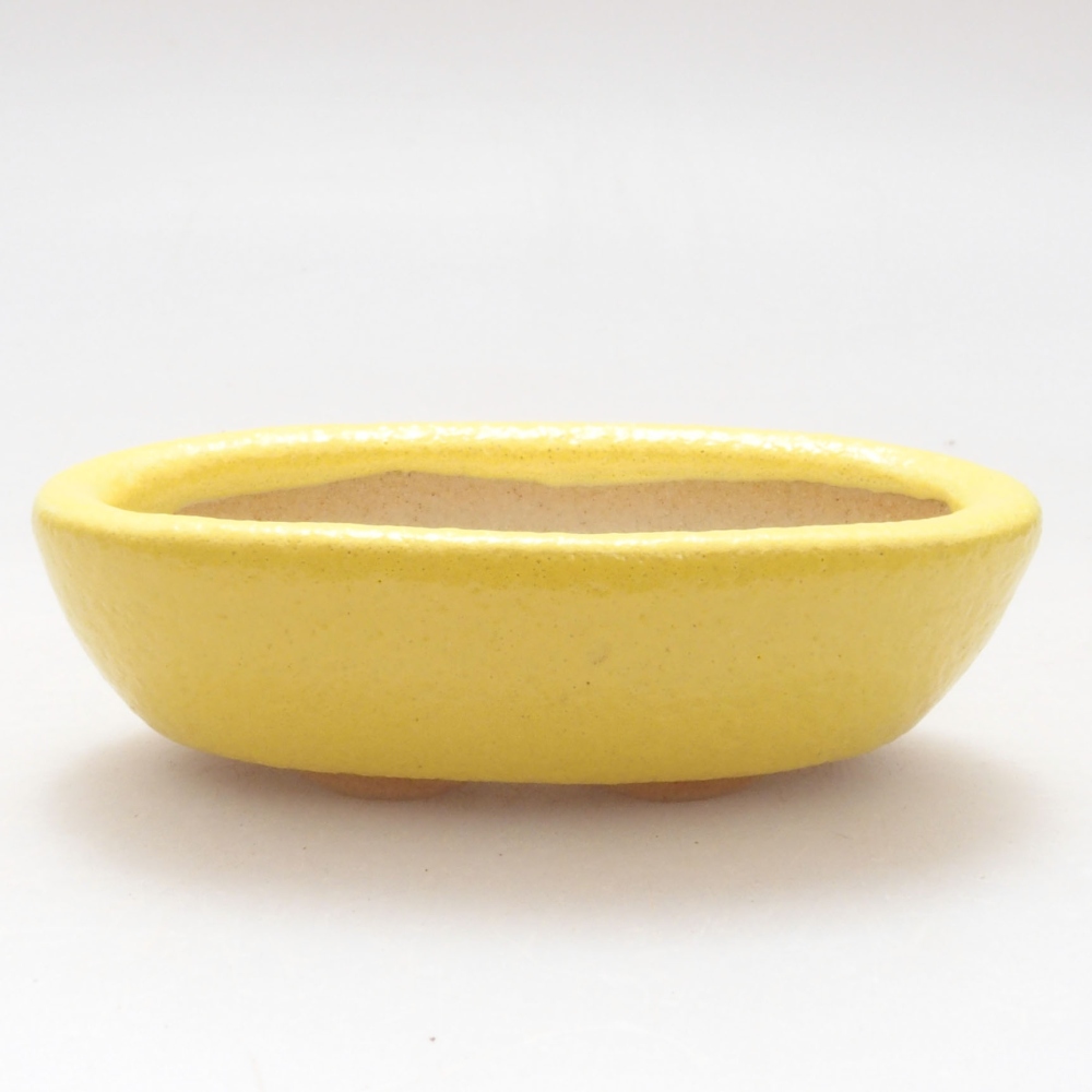 Ceramiczna miska bonsai 6,5 x 3,5 x 2 cm, żółta