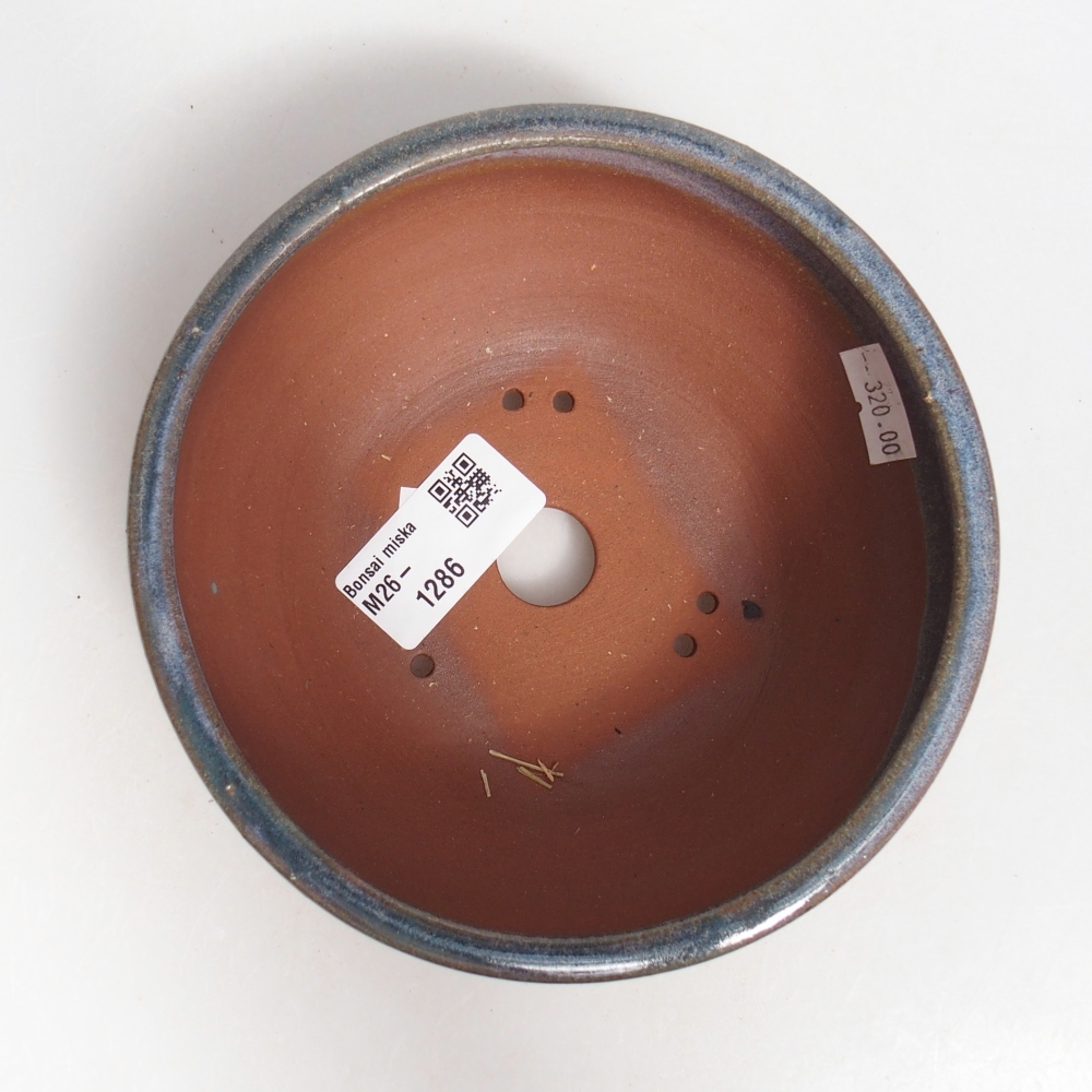 Ceramiczna miska do bonsai 15 x 15 x 5,5 cm, kolor niebieski
