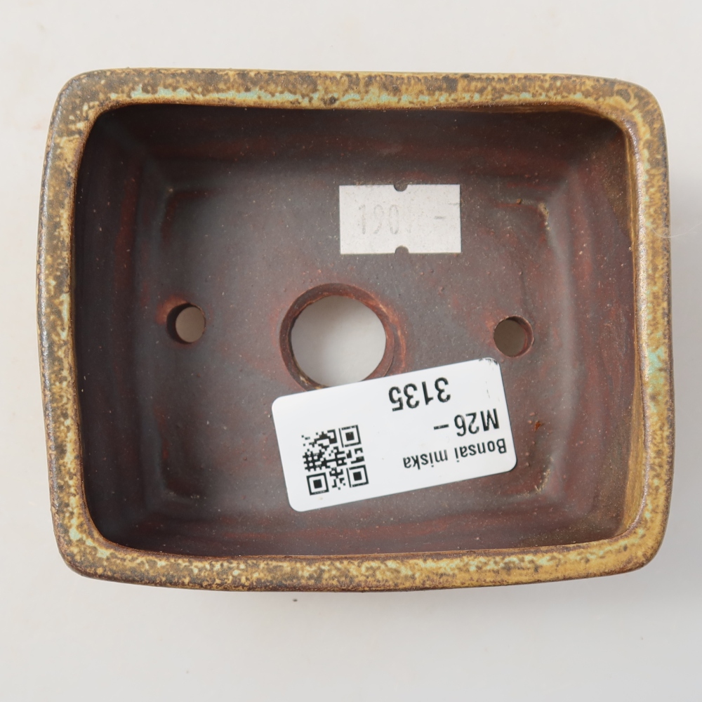 Ceramiczna miska do bonsai 9,5 x 7,5 x 3,5 cm, zielona