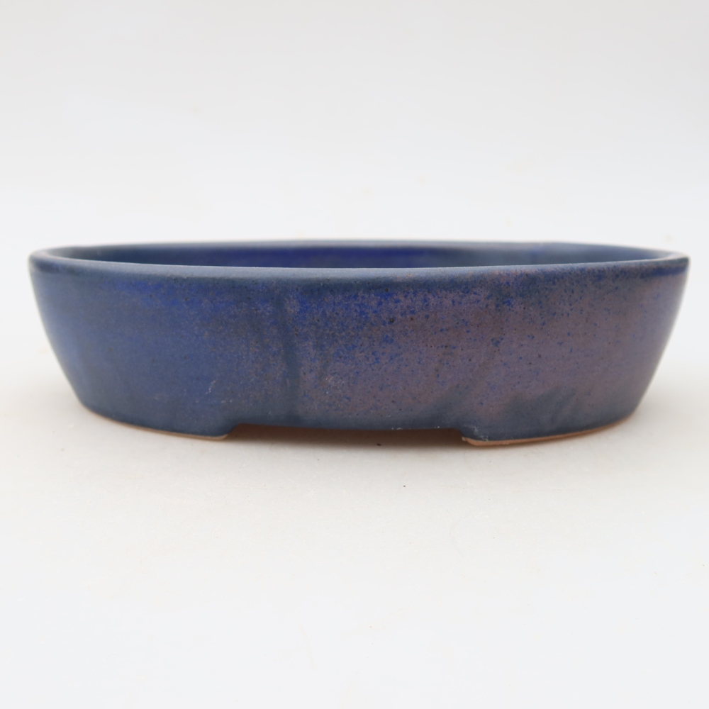 Ceramiczna miska do bonsai 17 x 14 x 4 cm, kolor niebieski