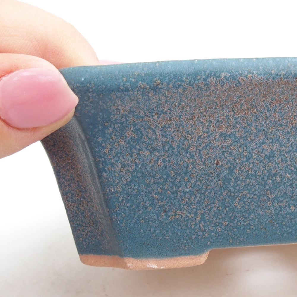 Ceramiczna miska bonsai 13 x 10,5 x 4 cm, kolor niebieski