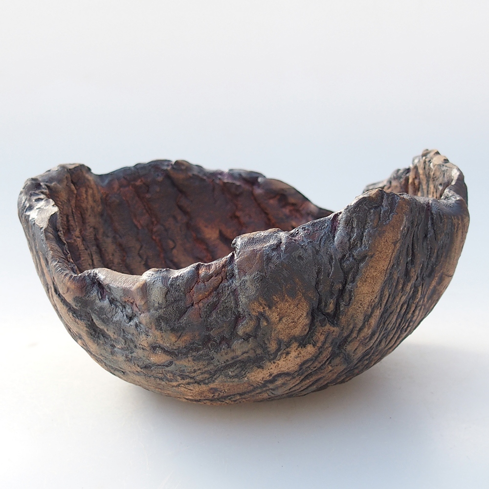 Ceramiczna muszla 13,5 x 12,5 x 7,5 cm, kolor brązowy