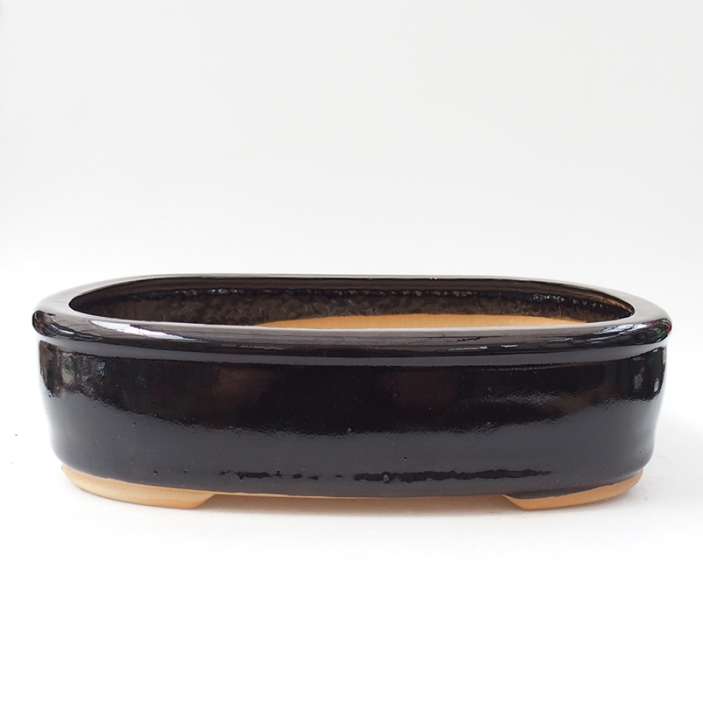 Ceramiczna miska bonsai 31,5 x 26 x 8 cm, kolor czarny