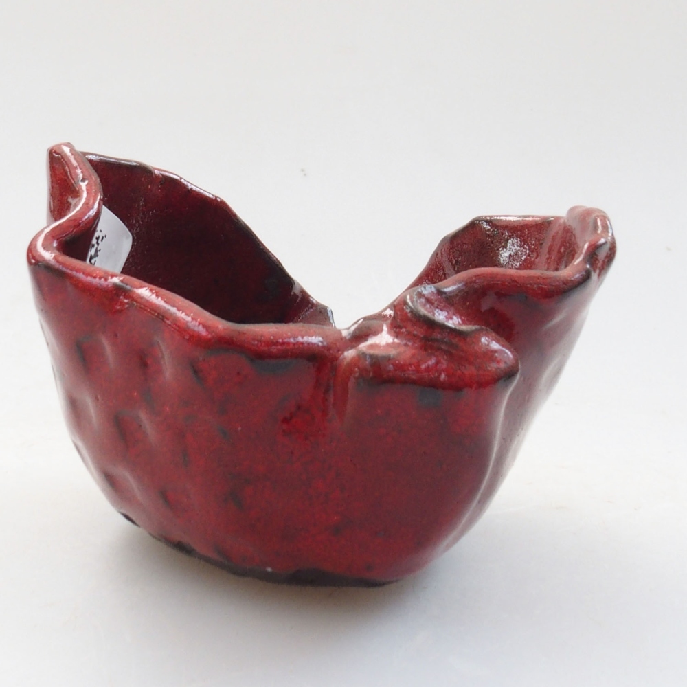 Muszla ceramiczna 8 x 7,5 x 6 cm, kolor czerwony