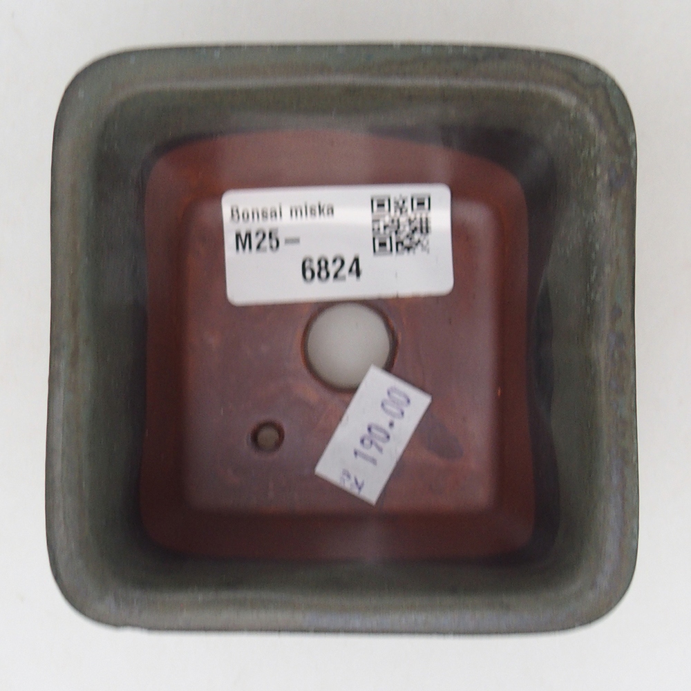 Ceramiczna miska na bonsai 8,5 x 8,5 x 5 cm, szara