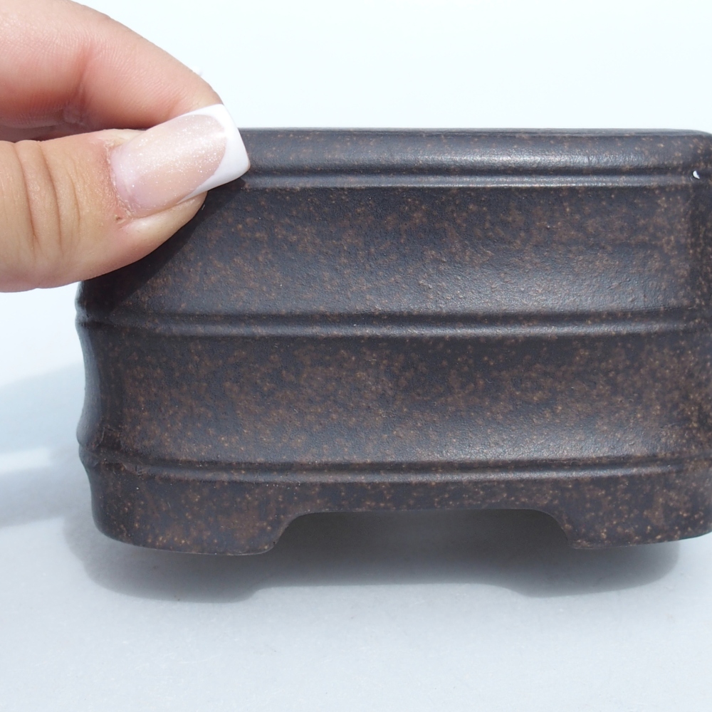 Miska 11 x 11 x 7 cm brązowa ochra