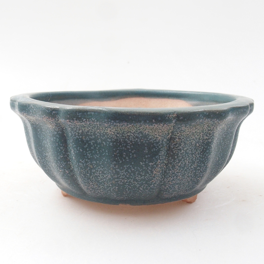Ceramiczna miska bonsai 11 x 11 x 5 cm, kolor niebieski