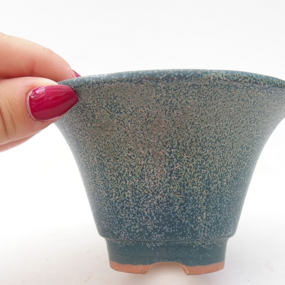 Ceramiczna miska bonsai 10,5 x 10,5 x 6,5 cm, kolor niebieski