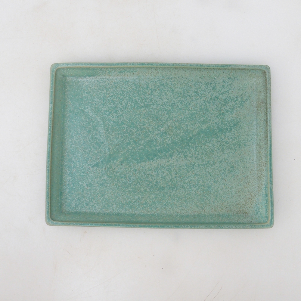 Bonsai bowl prostokątny 22,5 x 17 x 1,5 cm - zielony