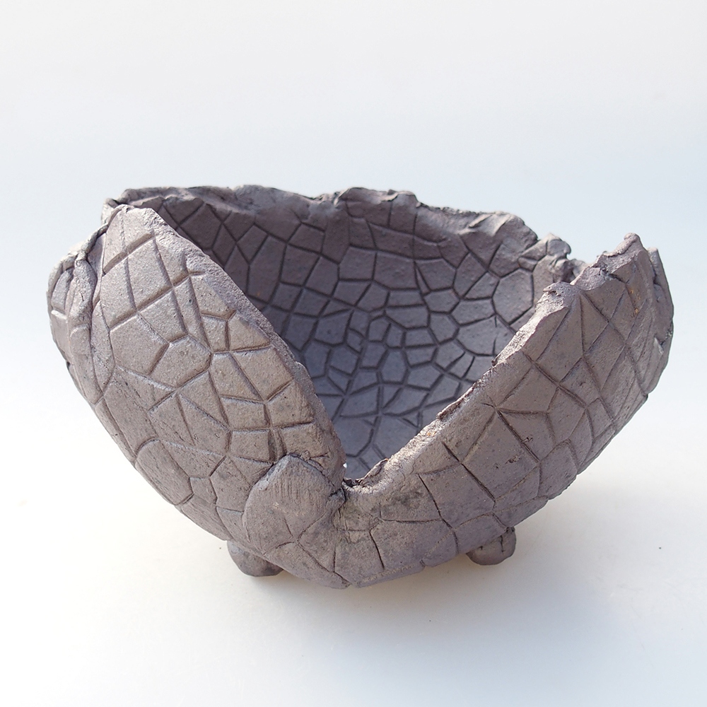 Muszla ceramiczna 15 x 14,5 x 10 cm, kolor metaliczny