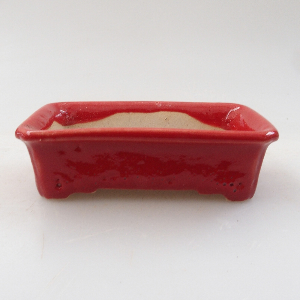 Mini miska bonsai 7 x 4,5 x 2 cm, kolor czerwony