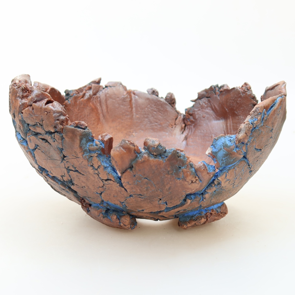 Ceramiczna skorupa 14,5 x 13 x 8,5 cm, kolor niebieski