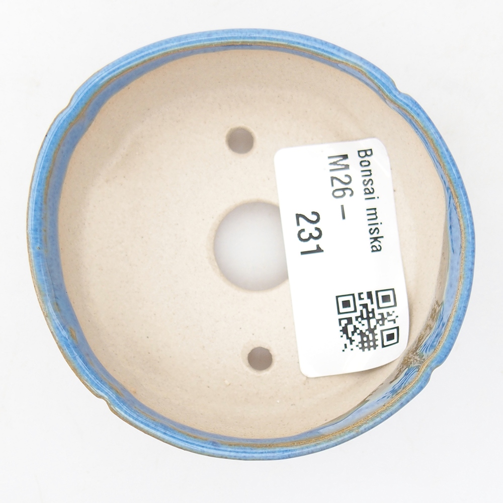 Mini miska do bonsai 6,5 x 6,5 x 2,5 cm, kolor niebieski