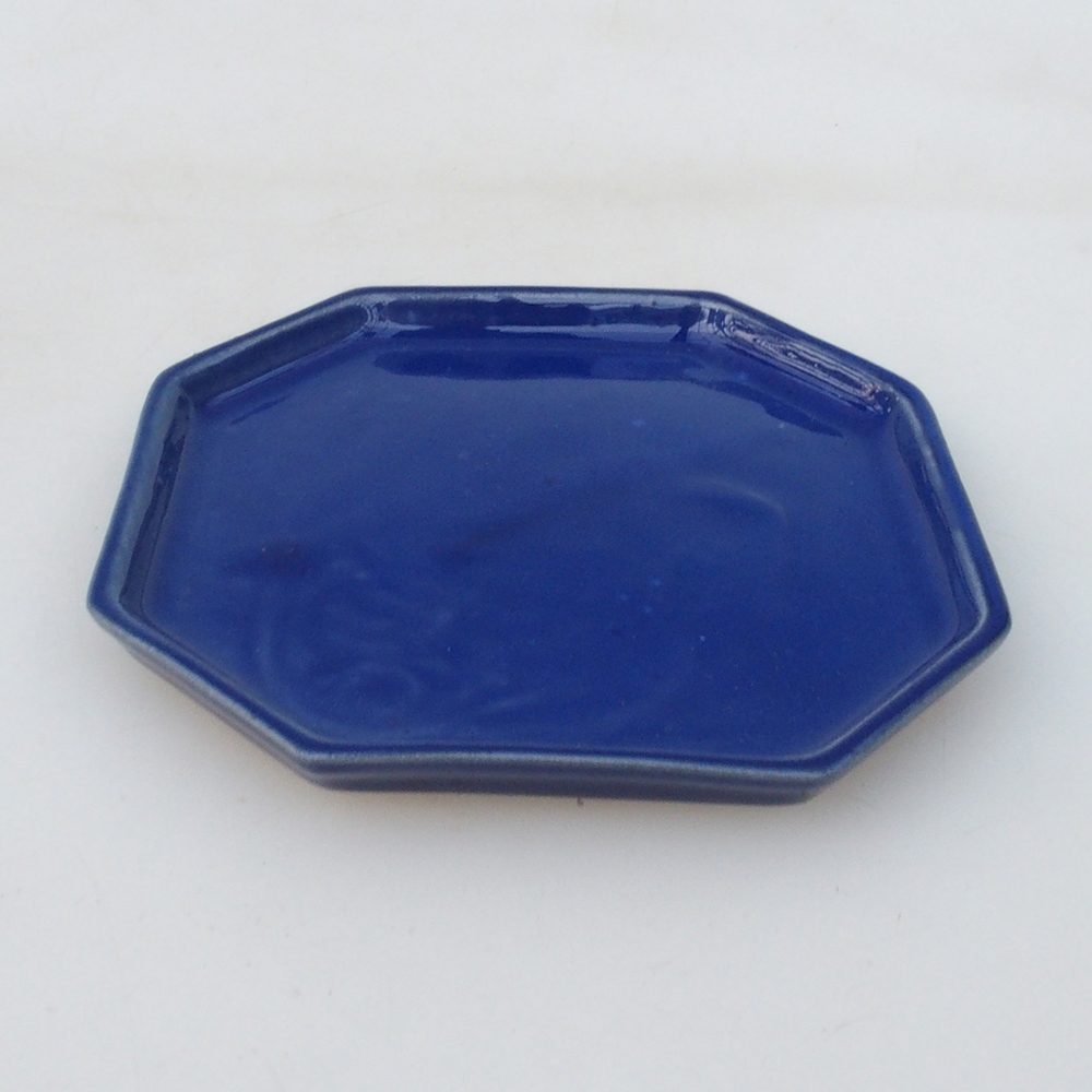 Ceramiczna miska H13 -12 x 12 x 1 cm - niebieska