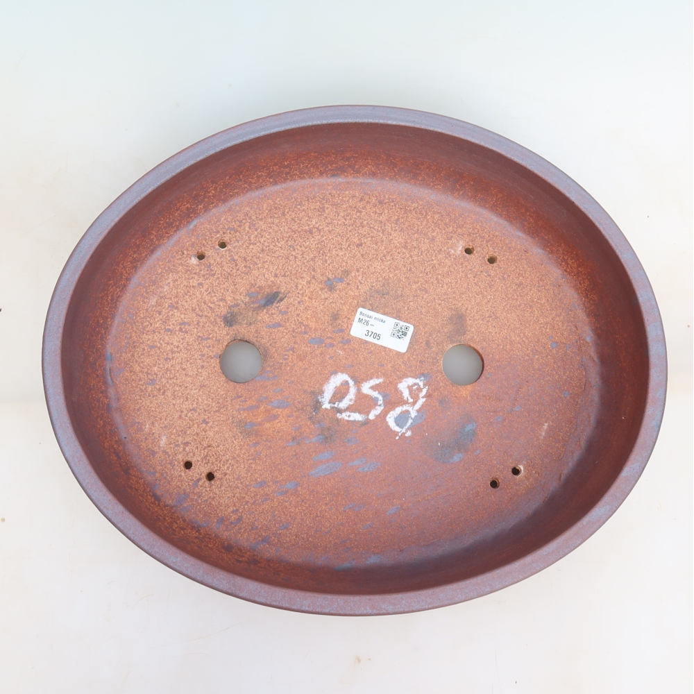 Ceramiczna miska do bonsai 38 x 31,5 x 8 cm, kolor metaliczny