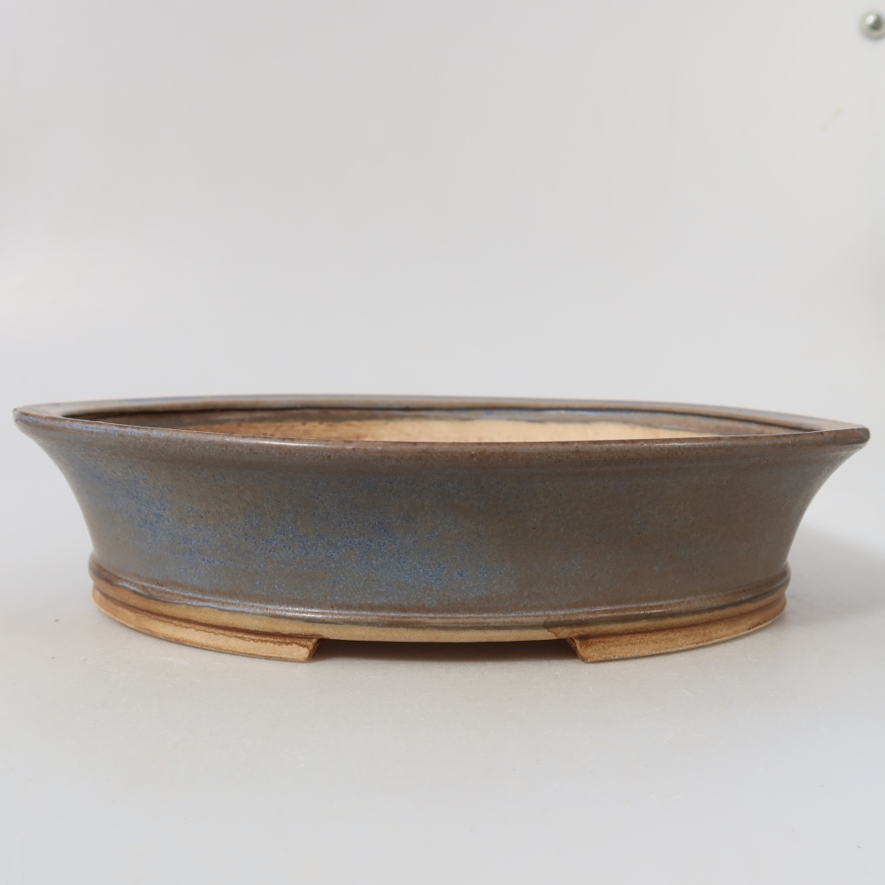 Ceramiczna miska do bonsai 27 x 24,5 x 5,5 cm, kolor niebieski