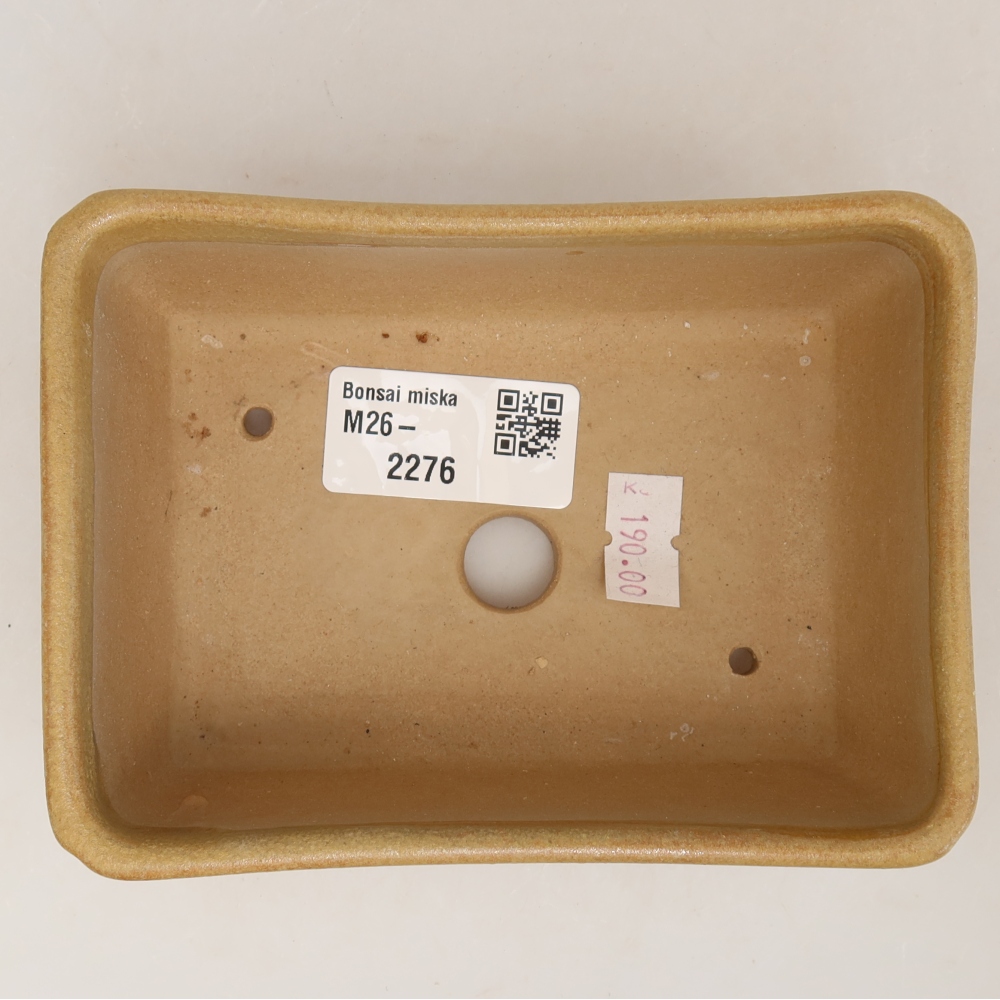 Ceramiczna miska do bonsai 13 x 9 x 5 cm, kolor beżowy