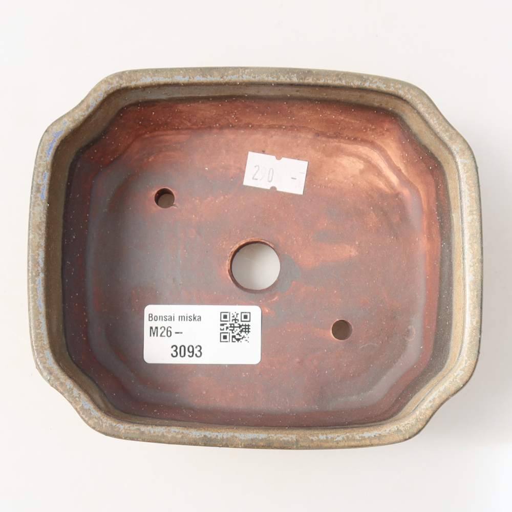 Ceramiczna miska do bonsai 13,5 x 11,5 x 4 cm, kolor niebieski