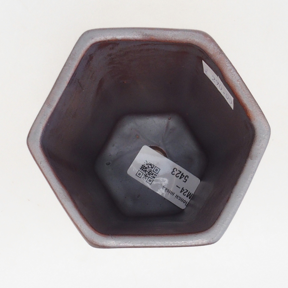 Ceramiczna miska bonsai 9 x 8,5 x 14,5 cm, kolor metaliczny