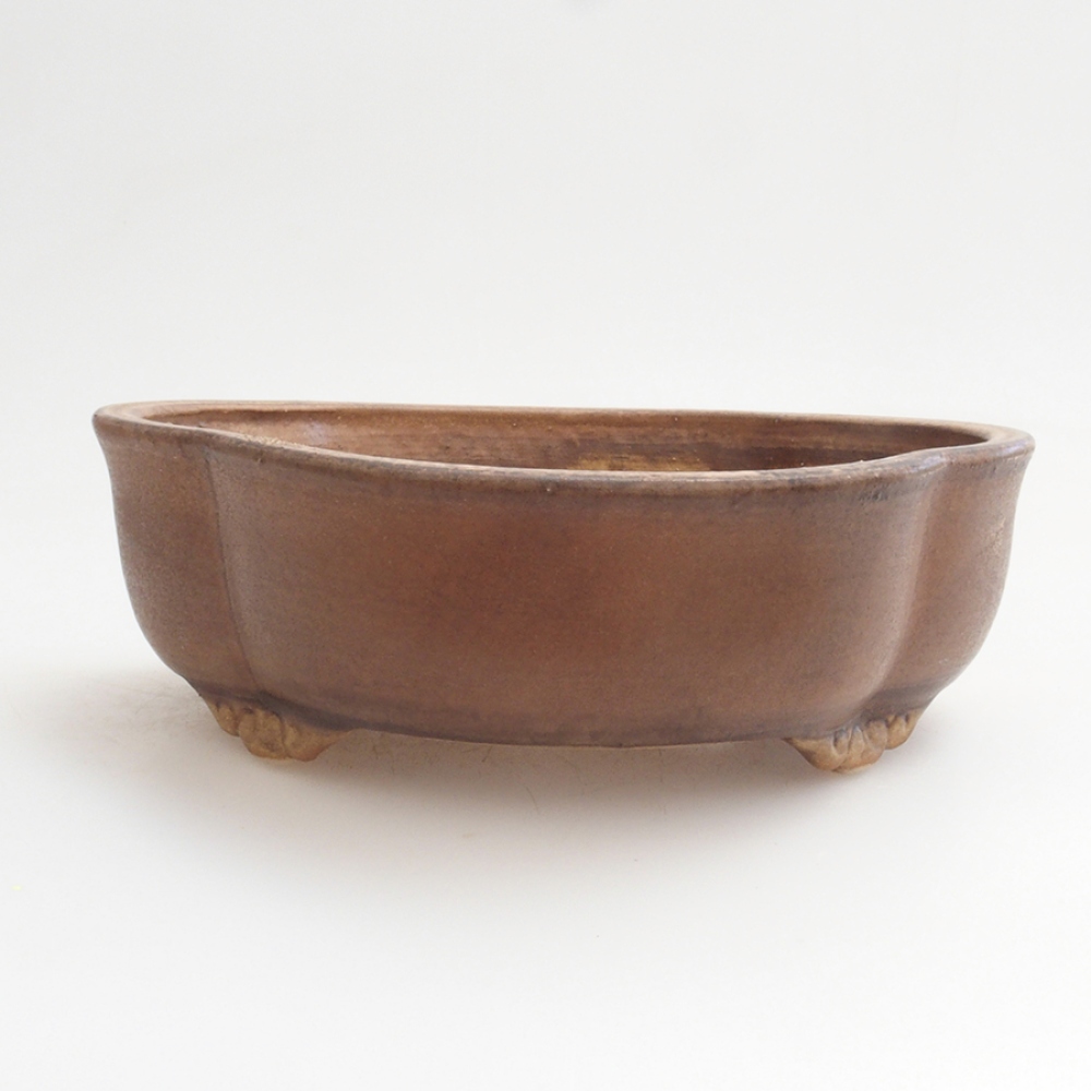 Ceramiczna miska do bonsai 16,5 x 15 x 5,5 cm, kolor brązowy