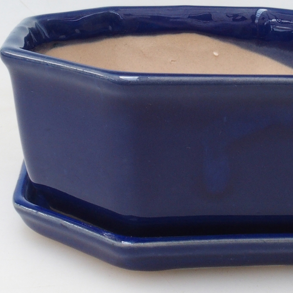 Bonsai bowl + spodek H01 - 12x9x5 cm