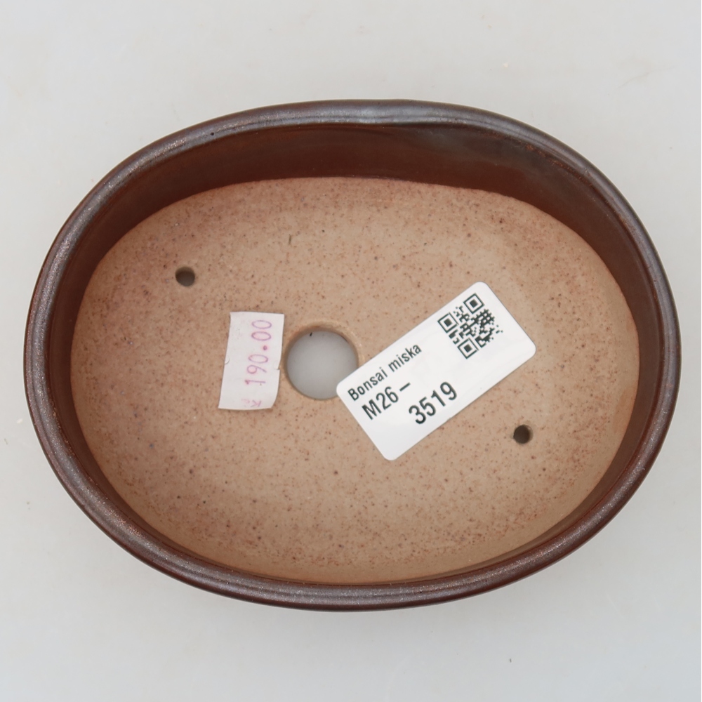Ceramiczna miska do bonsai 13 x 10 x 3,5 cm, kolor brązowy