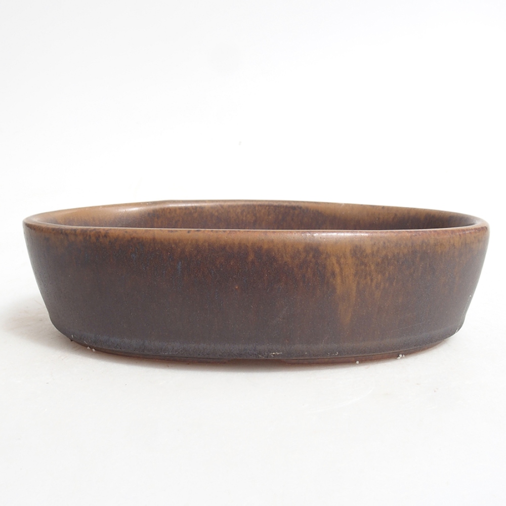 Ceramiczna miska bonsai 16,5 x 11 x 4 cm, kolor brązowy