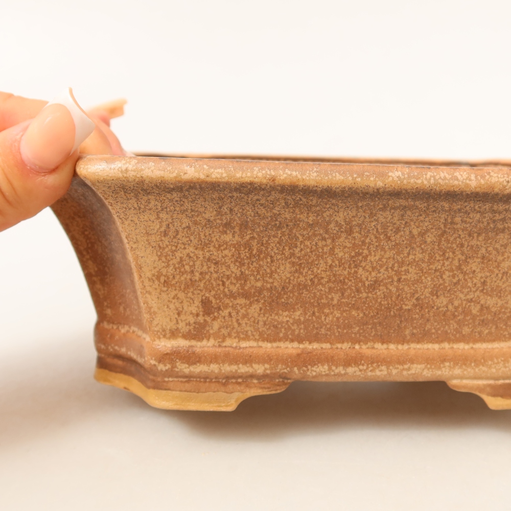 Ceramiczna miska do bonsai 18 x 15 x 6 cm, kolor różowy