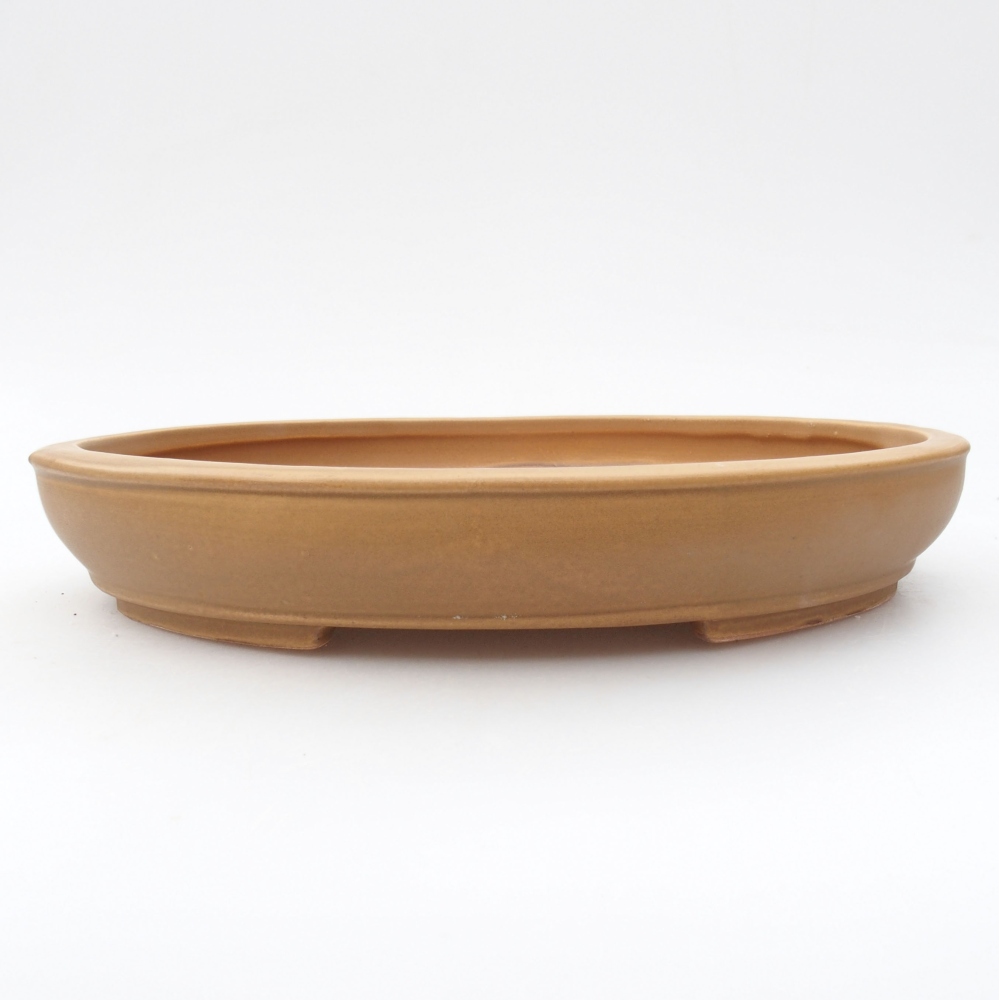 Ceramiczna miska bonsai 25 x 20 x 4 cm, kolor beżowy