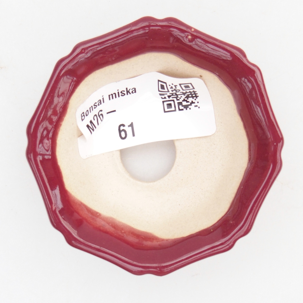 Mini miska do bonsai 6 x 6 x 2,5 cm, bordowa