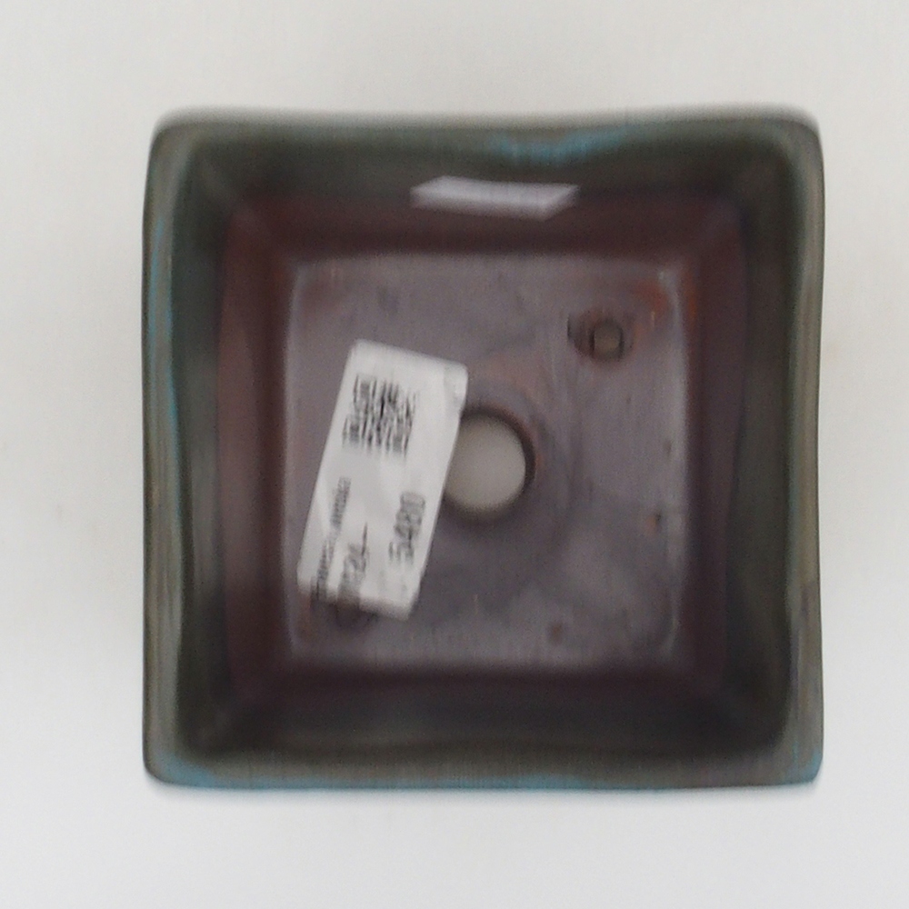 Ceramiczna miska bonsai 8,5 x 8,5 x 8,5 cm, kolor niebieski