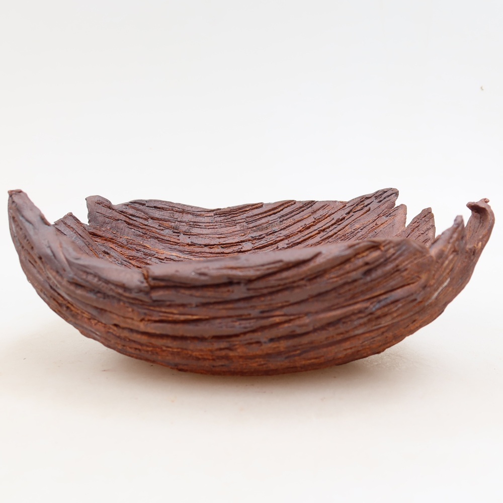 Ceramiczna muszla 20 x 17,5 x 7 cm, kolor brązowy
