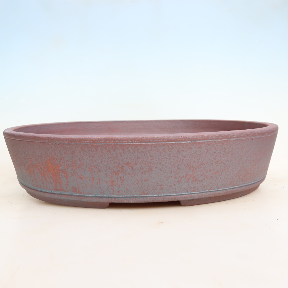 Ceramiczna miska do bonsai 38 x 31,5 x 8 cm, kolor metaliczny