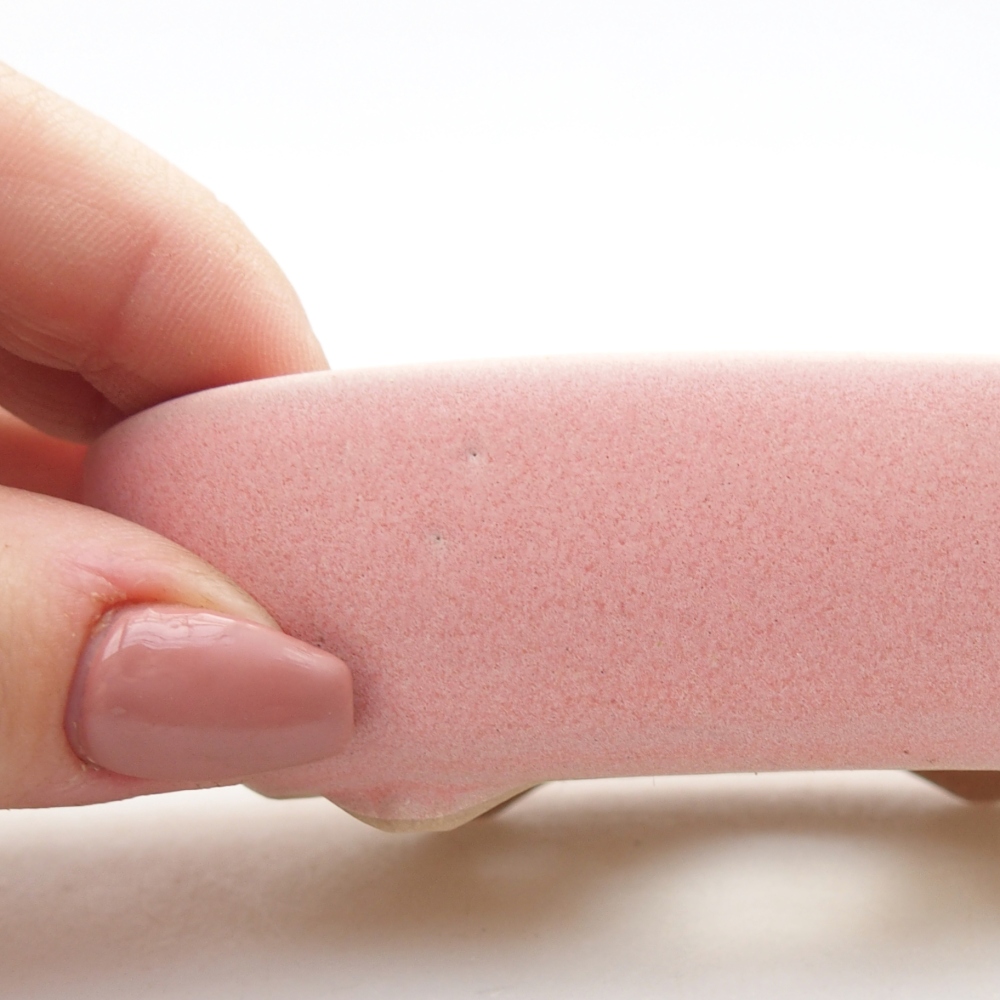 Ceramiczna miska na bonsai 9 x 6,5 x 2,5 cm, różowa