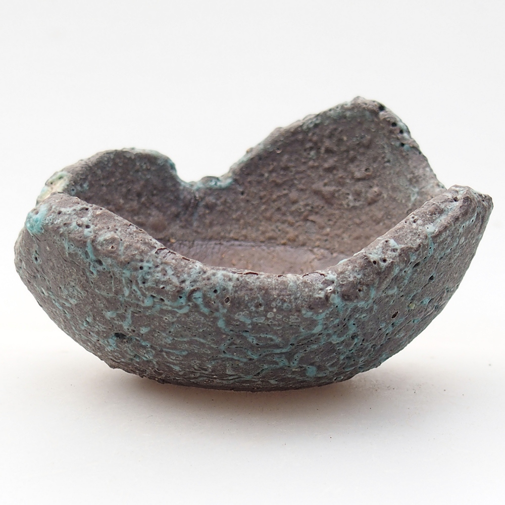 Ceramiczna muszla 9 x 9 x 5,5 cm, kolor niebieski