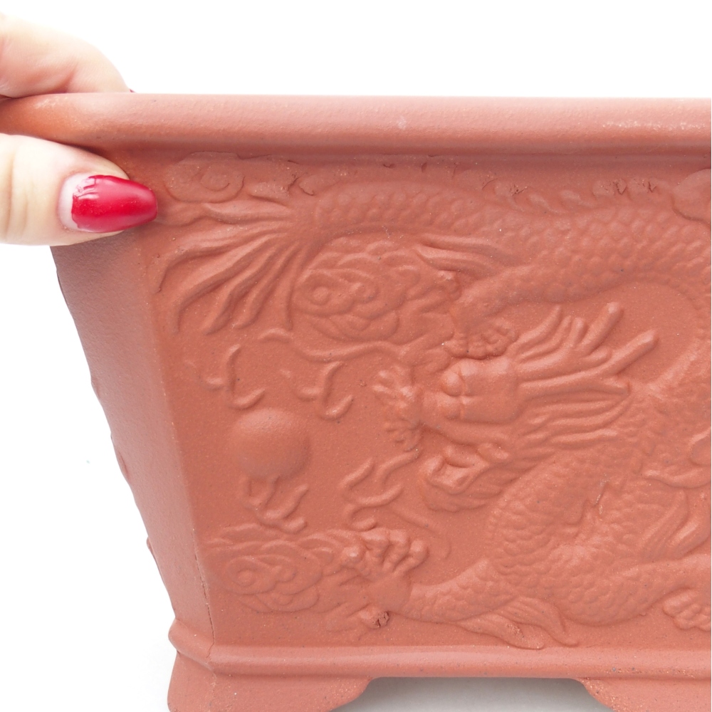 Miska 21 x 21 x 14 cm kolor ceglasty