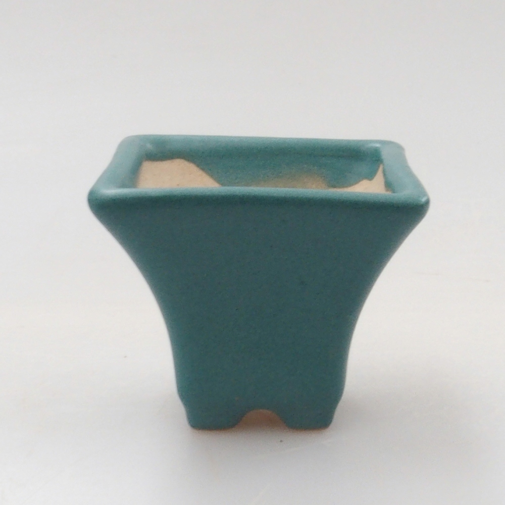 Ceramiczna miska bonsai 4 x 4 x 3,5 cm, kolor niebieski